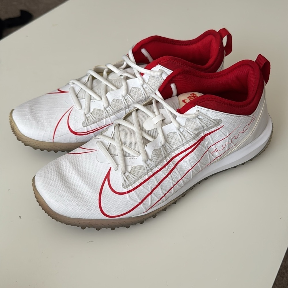 Nike Men's White and Red Athletic Shoes
